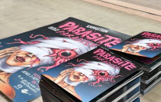 Affiches et brochures pour exposition d'une galerie à Bruxelles