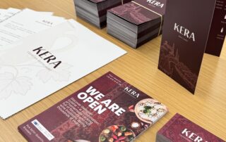 menus, cartes de visite et flyers pour restaurant